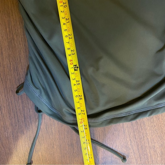 Athleta Women Drawstring Ruched 1/2 Zip Long Sleeve Rashguard Swim Top Medium - Picture 11 of 14